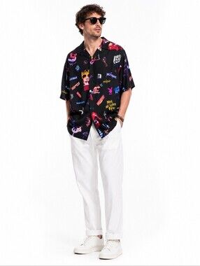 Playboy by HUF Men  Shirt Collage Print Size L